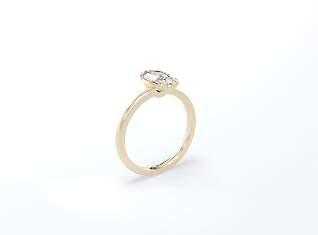 Marquise Solitaire Ring - Yellow Gold - Bodega