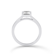 Bezel Set Emerald Cut Diamond Ring - Platinum - Bodega