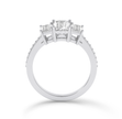 Emerald three stone Ring - Platinum - Bodega