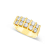 Ring set with round brilliant diamonds  - Yellow Gold - Bodega