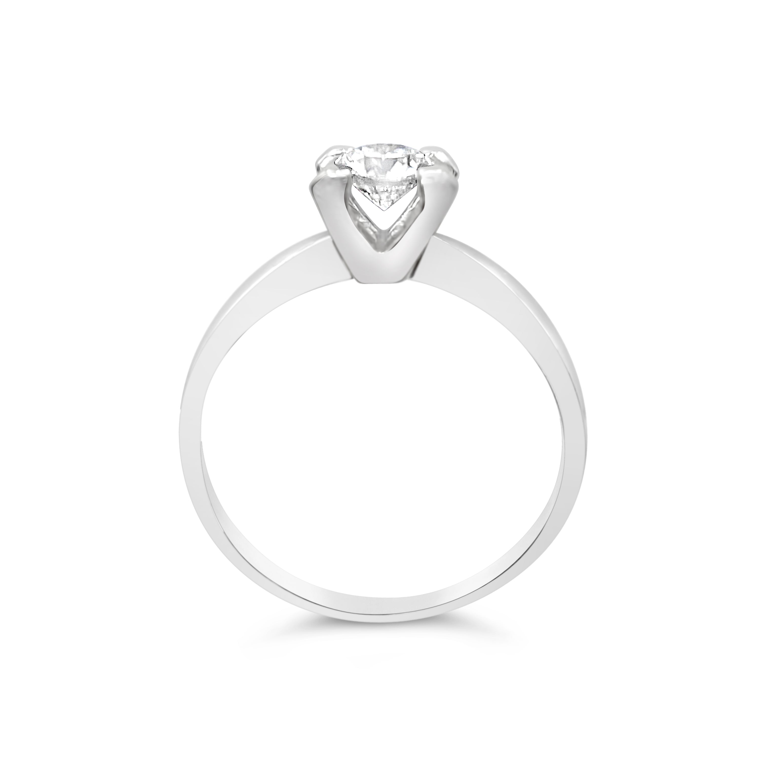 Round Brilliant Cut Solitaire Ring in tension setting - Platinum - Bodega