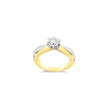 Two tone Round Brilliant Cut Solitaire Ring - Bodega