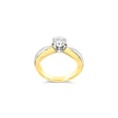 Two tone Round Brilliant Cut Solitaire Ring - Bodega