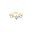 Two tone Round Brilliant Cut Solitaire Ring - Bodega