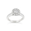 Round Brilliant ring with Halo - Platinum - Bodega