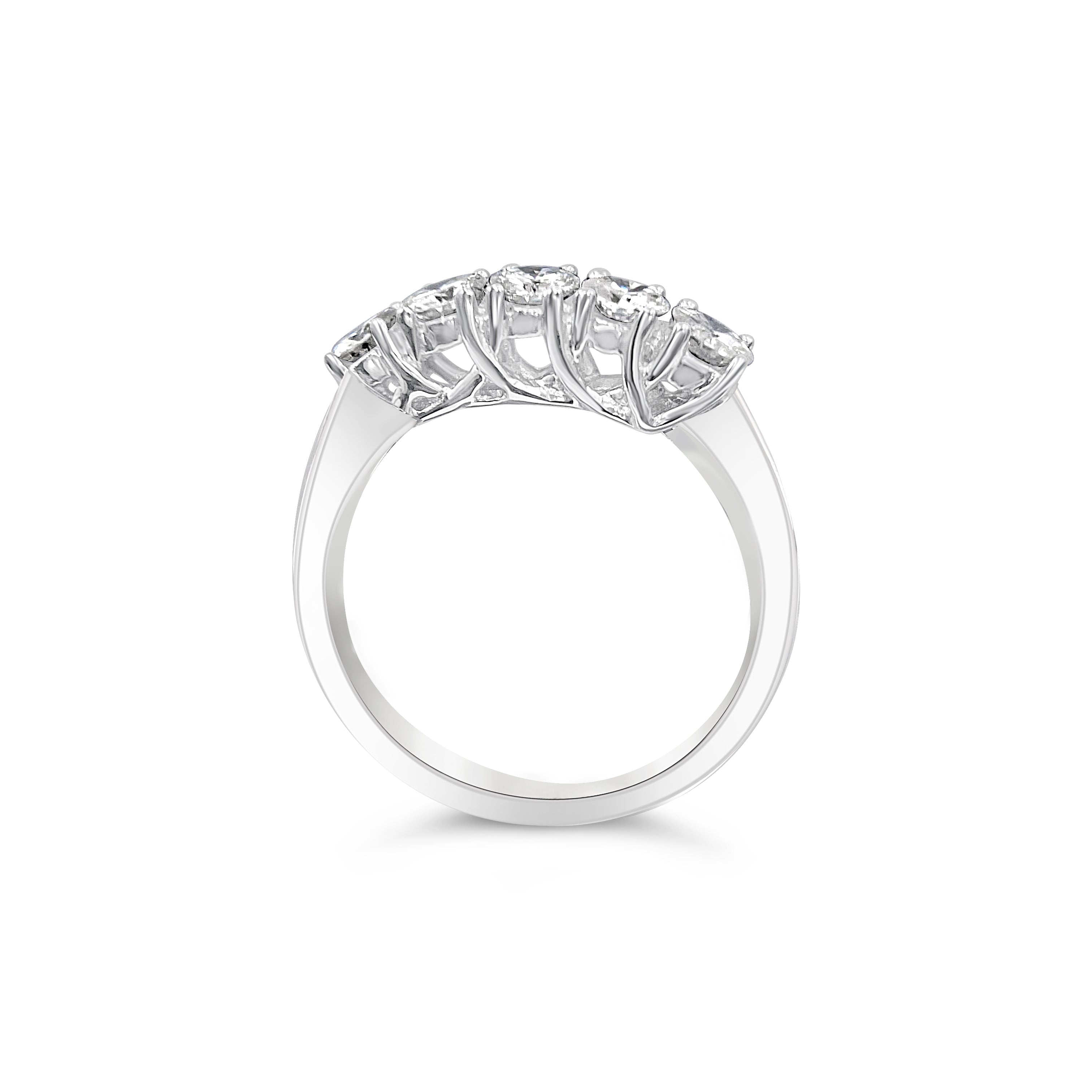 5 Stone Round Brilliant ring - Platinum - Bodega