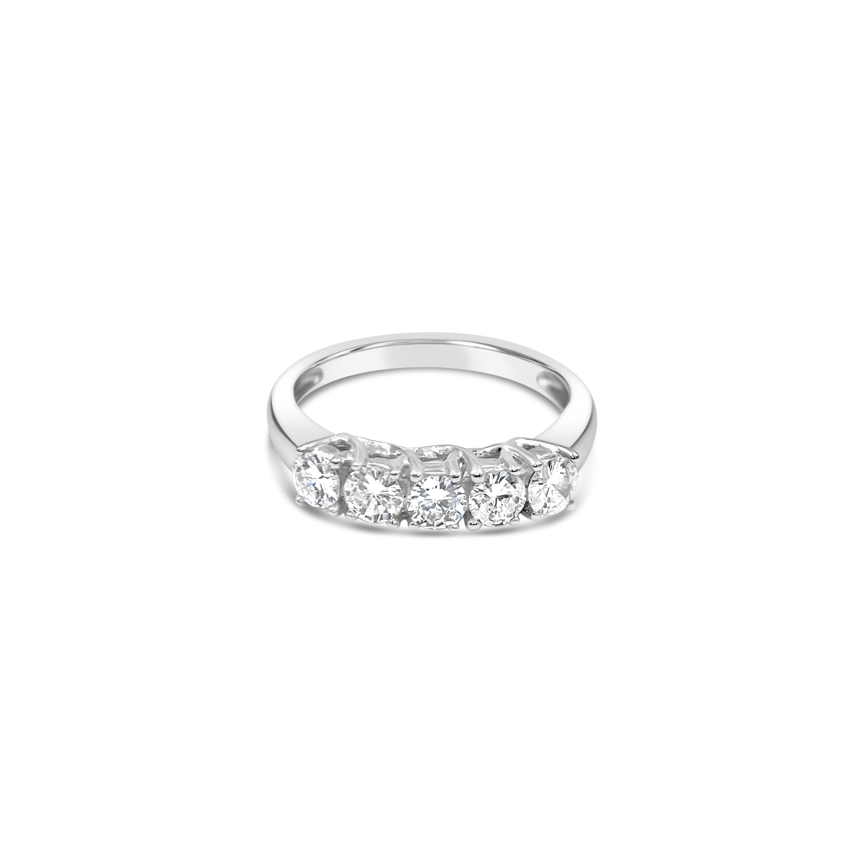5 Stone Round Brilliant ring - Platinum - Bodega