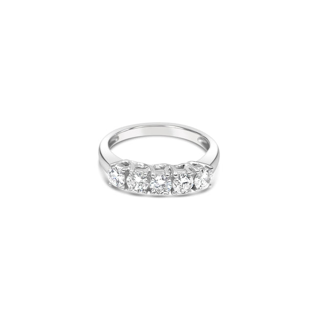 5 Stone Round Brilliant ring - Platinum - Bodega