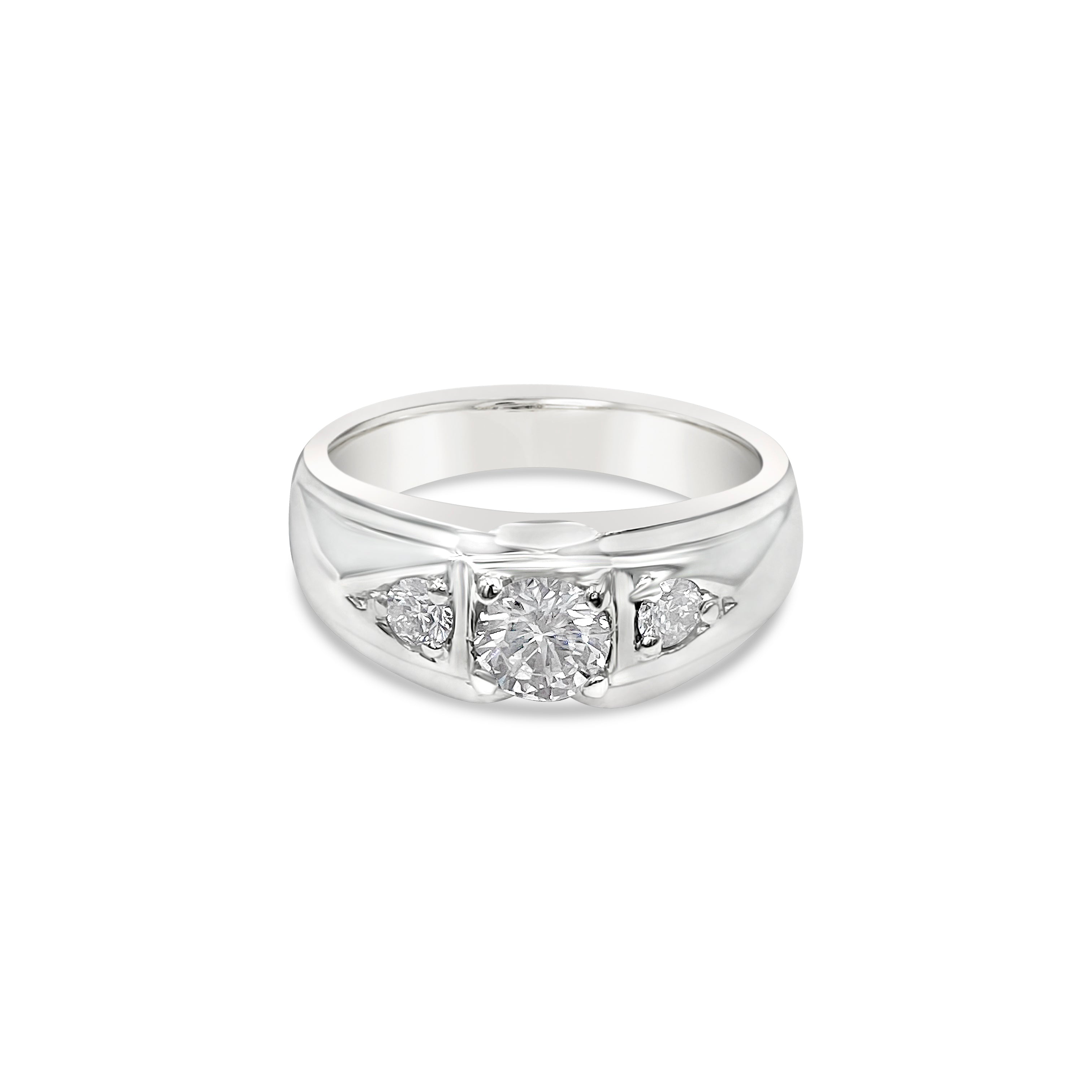 Round Brilliant inset ring - Platinum - Bodega