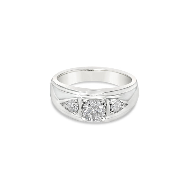 Round Brilliant inset ring - Platinum - Bodega