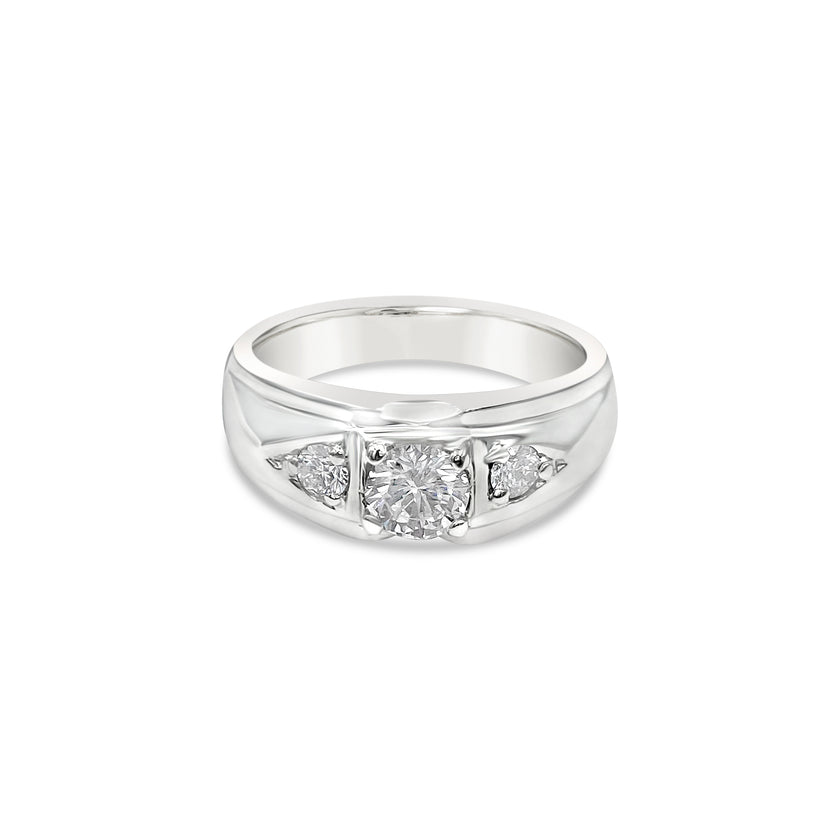 Round Brilliant inset ring - Platinum - Bodega