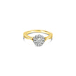 Two tone Round Brilliant halo ring - Bodega