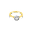 Two tone Round Brilliant halo ring - Bodega