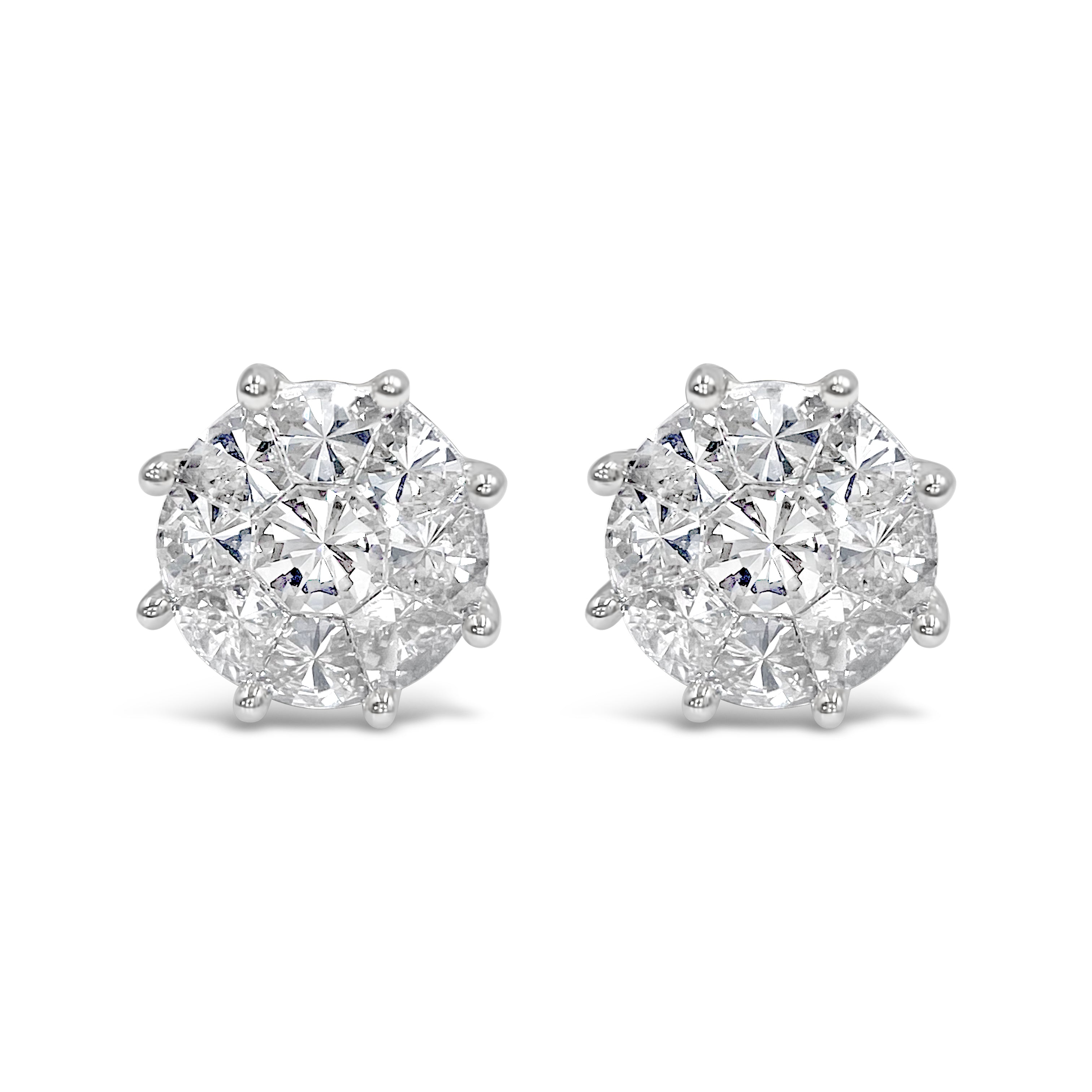 Illusion Set Diamond Earrings - Bodega