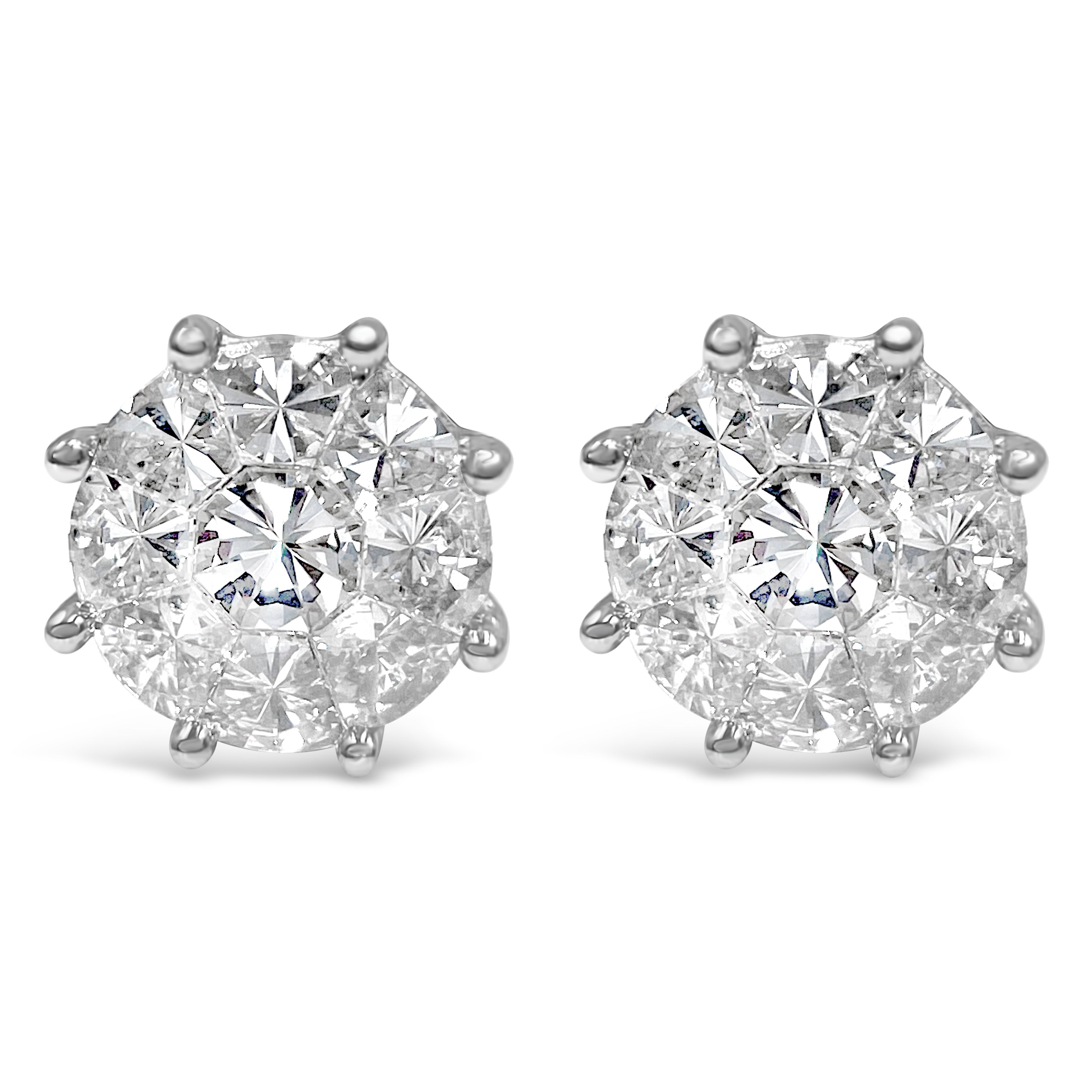 Illusion Set Diamond Earrings - Bodega