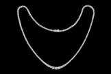 Round Brilliant Graduated Tennis Necklace - Bodega
