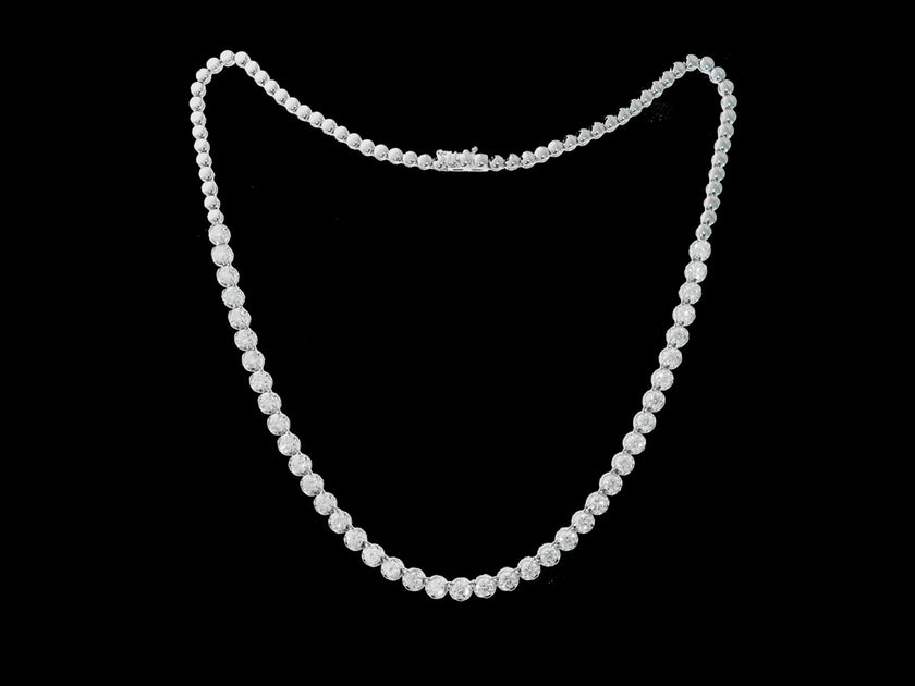 Graduated Round Brilliant Diamond Necklace - Bodega