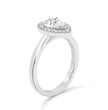Pear Diamond Ring with halo - Platinum - Bodega