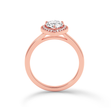 Pear Diamond Ring with halo - Rose Gold - Bodega