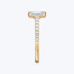 Shoulder Set Pave Emerald Ring - Yellow Gold - Bodega