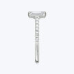 Shoulder Set Pave Emerald Ring - Platinum - Bodega