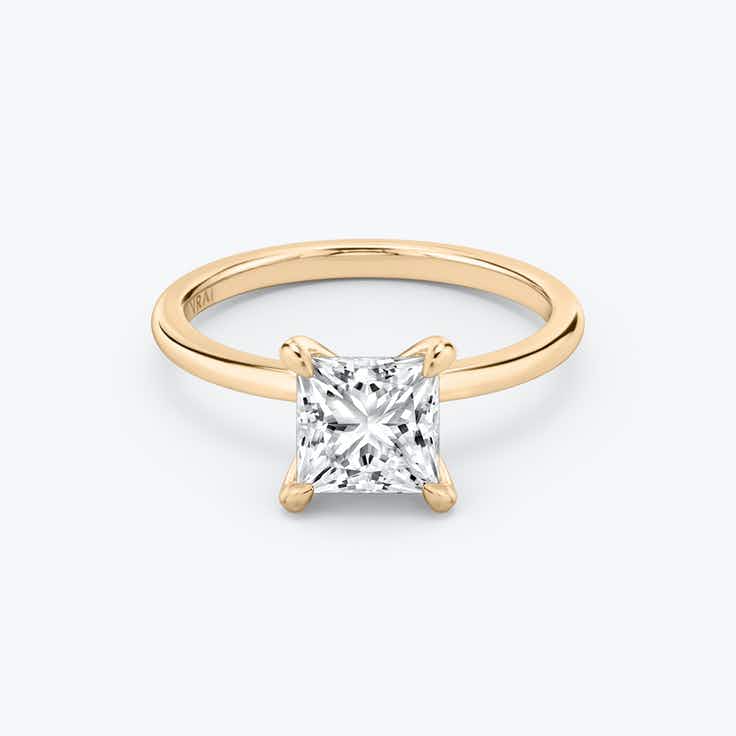 Princess Cut Solitaire Ring - Rose Gold - Bodega