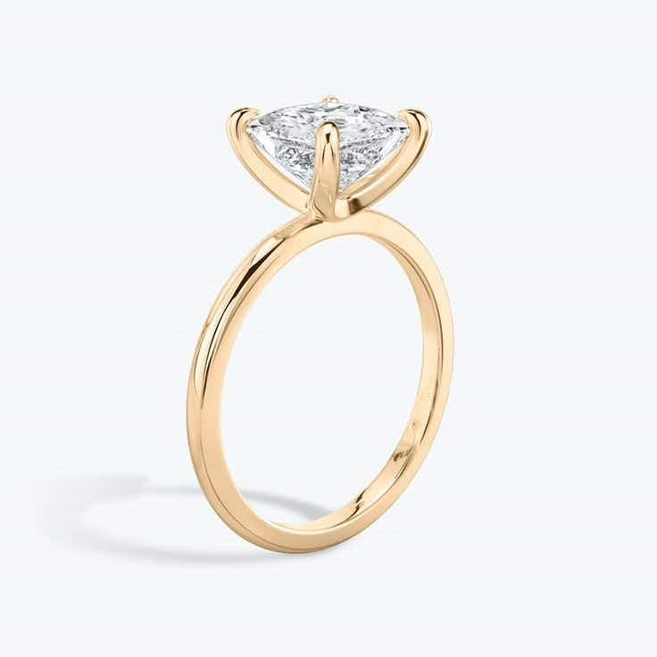 Princess Cut Solitaire Ring - Rose Gold - Bodega