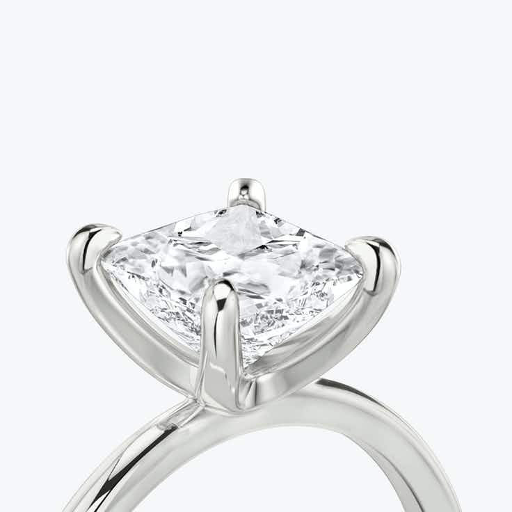 Princess Cut Solitaire Ring - Platinum - Bodega