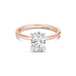 Oval Solitaire Ring - Two tone Rose Gold - Bodega