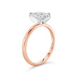 Oval Solitaire Ring - Two tone Rose Gold - Bodega