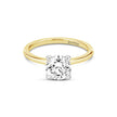 2 Tone 4 Claw Round Brilliant Solitaire Ring - Yellow Gold - Bodega