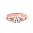 Cushion Cut channel set ring - Rose Gold - Bodega