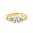 Cushion Cut channel set ring - Yellow Gold - Bodega