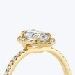 Halo Marquise Solitaire Ring - Yellow Gold - Bodega