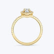 Halo Marquise Solitaire Ring - Yellow Gold - Bodega