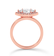 Marquise Cut Halo Ring - Rose Gold - Bodega