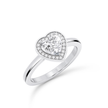 Heart Cut Diamond Ring with Halo - Platinum - Bodega