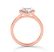 Heart Cut Diamond Ring with Halo - Rose Gold - Bodega