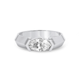 Marquise Diamond Ring with knife edge band- Platinum - Bodega