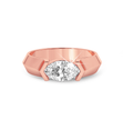 Marquise Diamond Ring with knife edge band- Rose Gold - Bodega