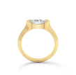 Marquise Diamond Ring with knife edge band- Yellow Gold - Bodega