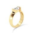 Marquise Diamond Ring with knife edge band- Yellow Gold - Bodega