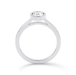 Bezel Set Oval Diamond Ring - Platinum - Bodega
