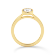 Bezel Set Oval Diamond Ring - Yellow Gold - Bodega