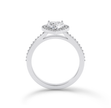 Heart Cut Diamond Ring with Halo & Pave - Platinum - Bodega