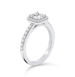 Asscher Cut Halo Ring - Platinum - Bodega