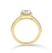 Asscher Cut Halo Ring - Yellow Gold - Bodega